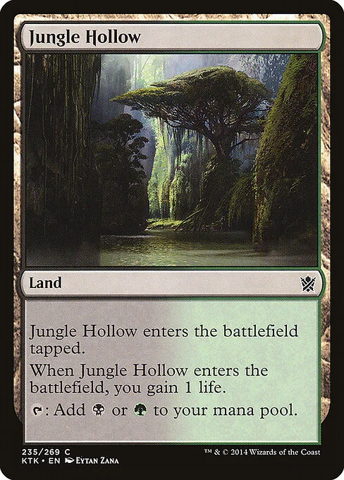 Jungle Hollow, carta Magic di tipo Land illustrata da Eytan Zana
