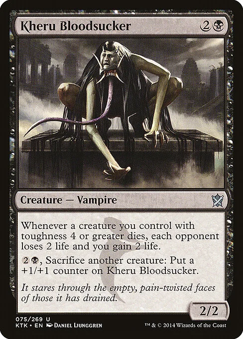 Kheru Bloodsucker, carta Magic di tipo Creature — Vampire illustrata da Daniel Ljunggren