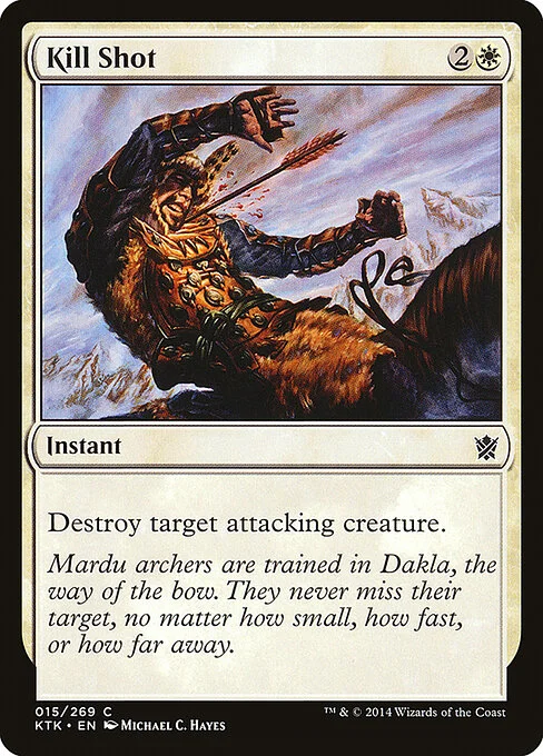 Kill Shot, carta Magic di tipo Instant illustrata da Michael C. Hayes