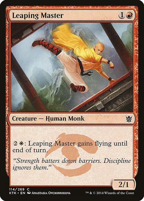 Leaping Master, carta Magic di tipo Creature — Human Monk illustrata da Anastasia Ovchinnikova