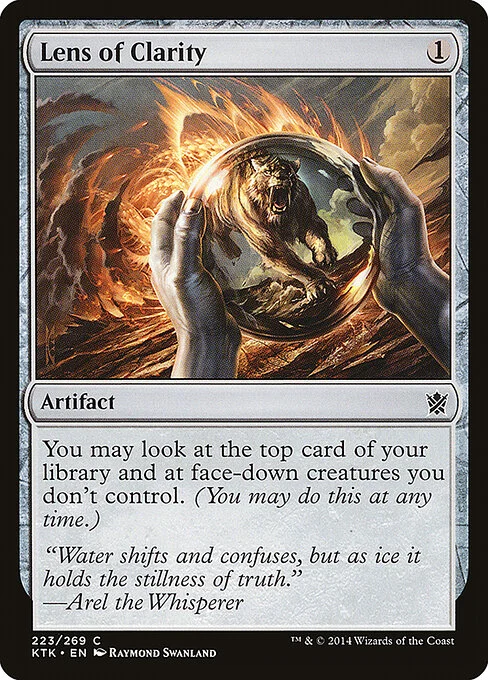 Lens of Clarity, carta Magic di tipo Artifact illustrata da Raymond Swanland