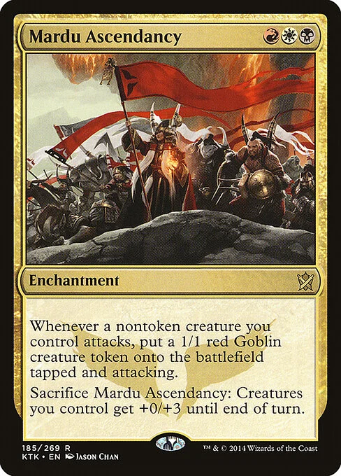 Mardu Ascendancy, carta Magic di tipo Enchantment illustrata da Jason Chan