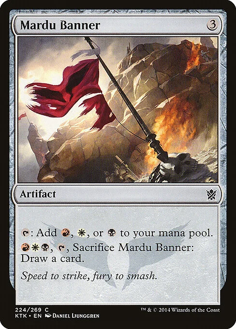 Mardu Banner, carta Magic di tipo Artifact illustrata da Daniel Ljunggren