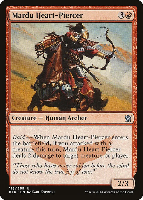 Mardu Heart-Piercer, carta Magic di tipo Creature — Human Archer illustrata da Karl Kopinski