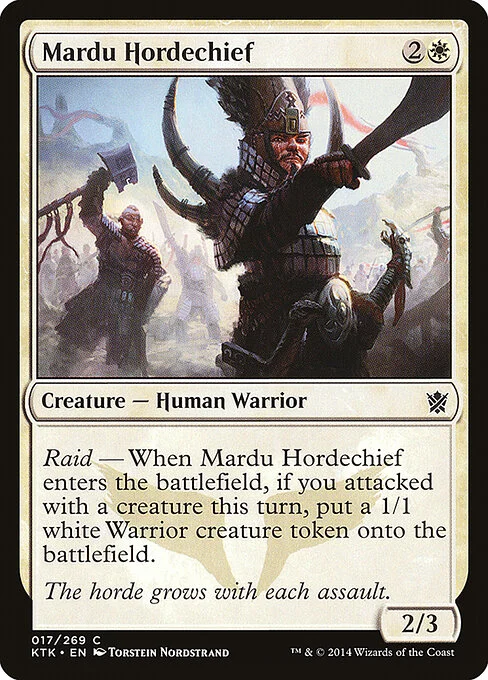 Mardu Hordechief, carta Magic di tipo Creature — Human Warrior illustrata da Torstein Nordstrand