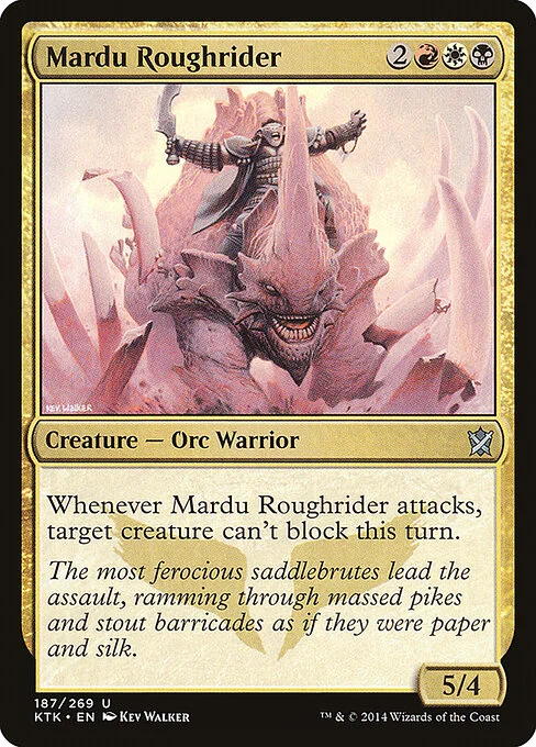 Mardu Roughrider, carta Magic di tipo Creature — Orc Warrior illustrata da Kev Walker