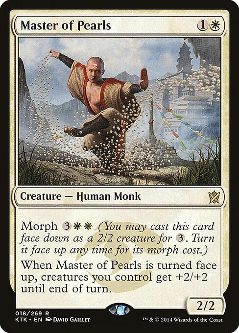 Master of Pearls, carta Magic di tipo Creature — Human Monk illustrata da David Gaillet