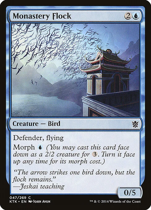 Monastery Flock, carta Magic di tipo Creature — Bird illustrata da John Avon