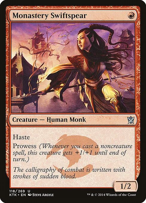 Monastery Swiftspear, carta Magic di tipo Creature — Human Monk illustrata da Steve Argyle