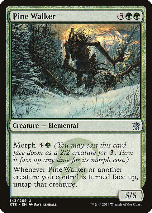 Pine Walker, carta Magic di tipo Creature — Elemental illustrata da Dave Kendall