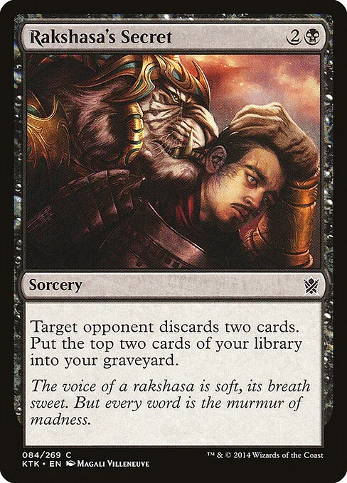 Rakshasa's Secret, carta Magic di tipo Sorcery illustrata da Magali Villeneuve