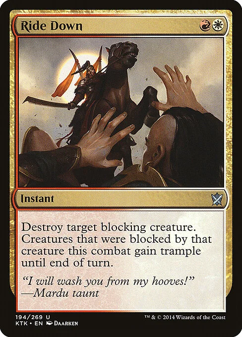 Ride Down, carta Magic di tipo Instant illustrata da Daarken