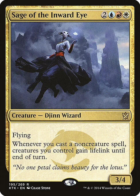 Sage of the Inward Eye, carta Magic di tipo Creature — Djinn Wizard illustrata da Chase Stone