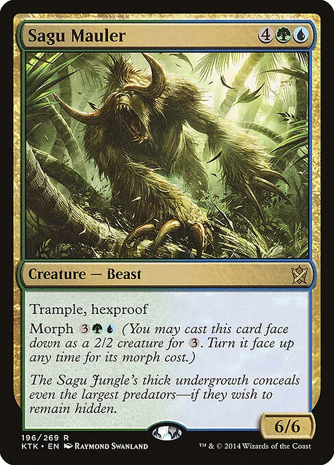 Sagu Mauler, carta Magic di tipo Creature — Beast illustrata da Raymond Swanland