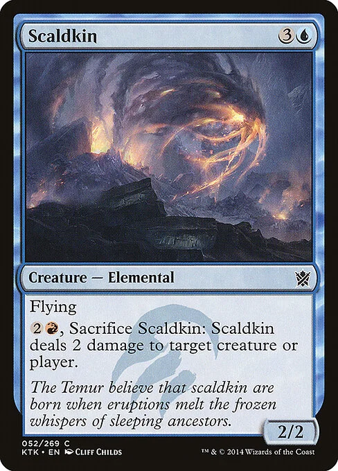 Scaldkin, carta Magic di tipo Creature — Elemental illustrata da Cliff Childs