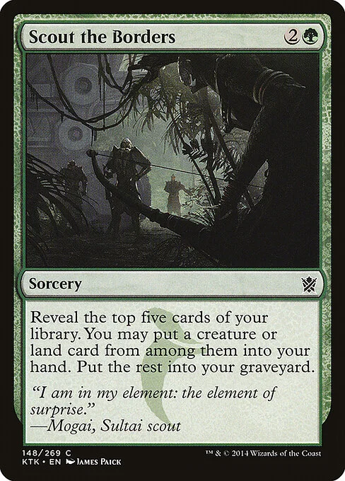 Scout the Borders, carta Magic di tipo Sorcery illustrata da James Paick