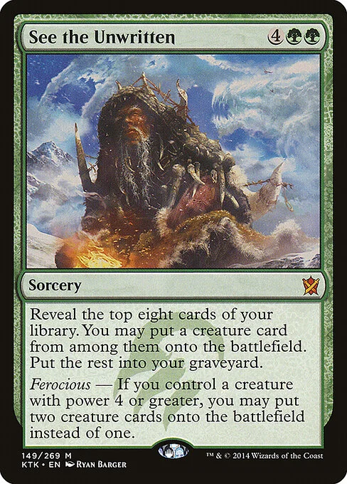 See the Unwritten, carta Magic di tipo Sorcery illustrata da Ryan Barger