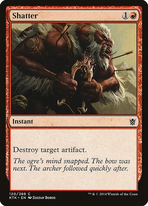 Shatter, carta Magic di tipo Instant illustrata da Zoltan Boros