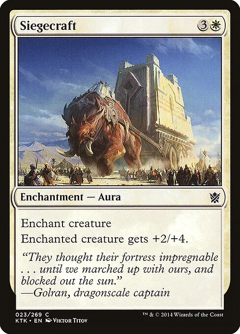 Siegecraft, carta Magic di tipo Enchantment — Aura illustrata da Viktor Titov