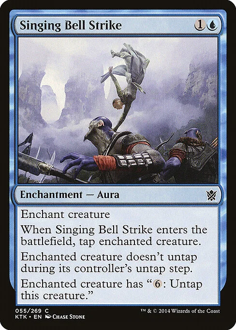 Singing Bell Strike, carta Magic di tipo Enchantment — Aura illustrata da Chase Stone