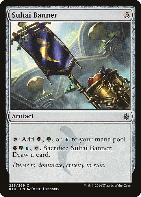 Sultai Banner, carta Magic di tipo Artifact illustrata da Daniel Ljunggren