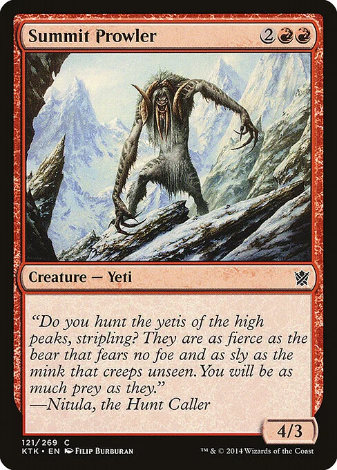Summit Prowler, carta Magic di tipo Creature — Yeti illustrata da Filip Burburan