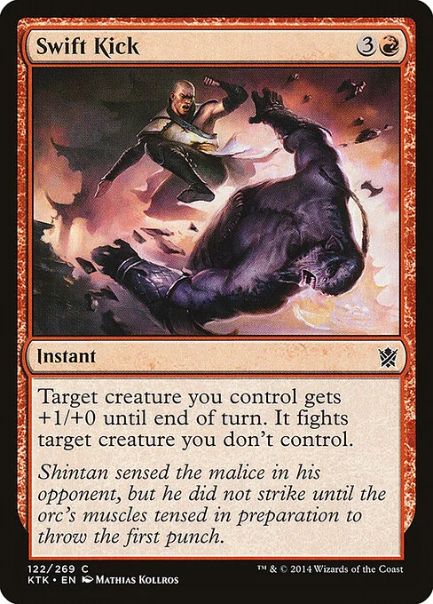 Swift Kick, carta Magic di tipo Instant illustrata da Mathias Kollros