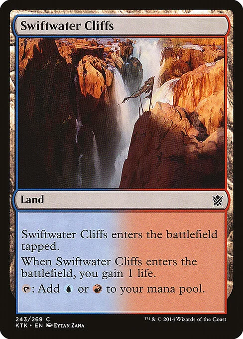 Swiftwater Cliffs, carta Magic di tipo Land illustrata da Eytan Zana