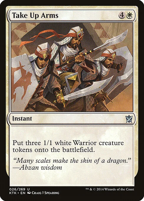 Take Up Arms, carta Magic di tipo Instant illustrata da Craig J Spearing