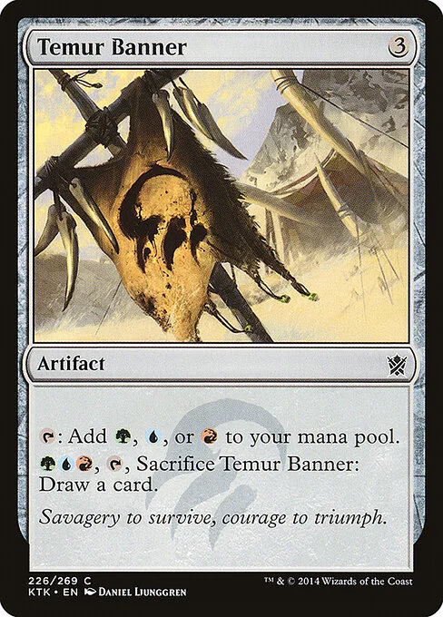 Temur Banner, carta Magic di tipo Artifact illustrata da Daniel Ljunggren