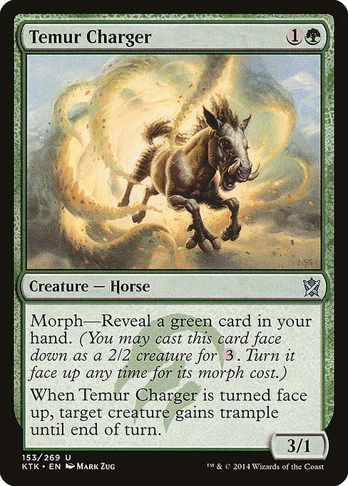 Temur Charger, carta Magic di tipo Creature — Horse illustrata da Mark Zug