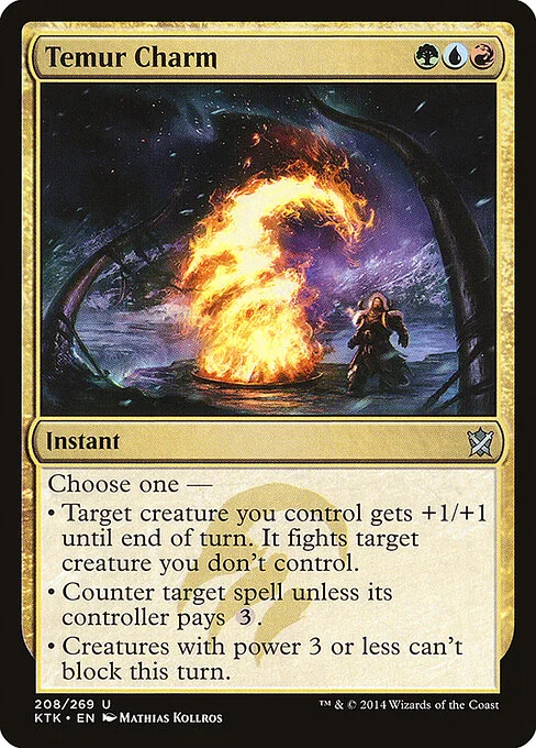 Temur Charm, carta Magic di tipo Instant illustrata da Mathias Kollros