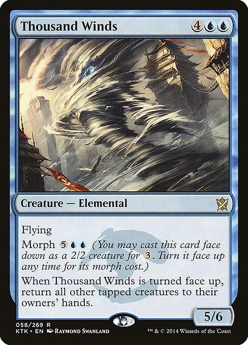 Thousand Winds, carta Magic di tipo Creature — Elemental illustrata da Raymond Swanland