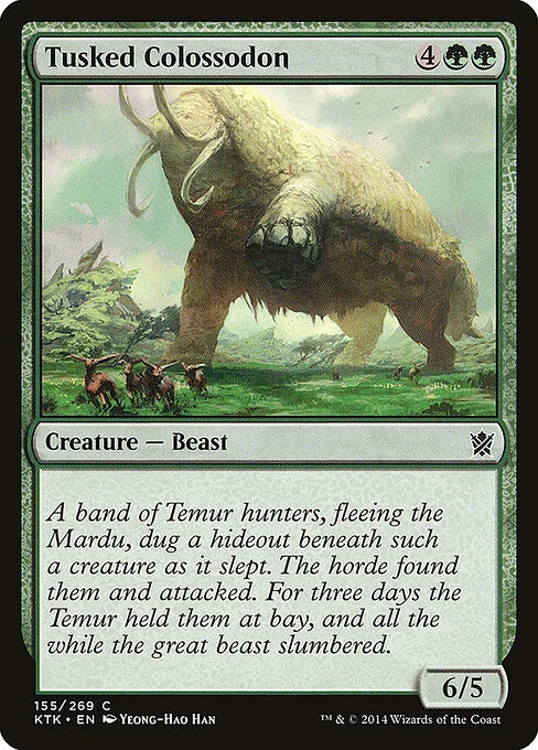 Tusked Colossodon, carta Magic di tipo Creature — Beast illustrata da Yeong-Hao Han
