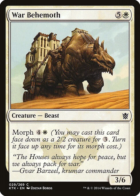 War Behemoth, carta Magic di tipo Creature — Beast illustrata da Zoltan Boros