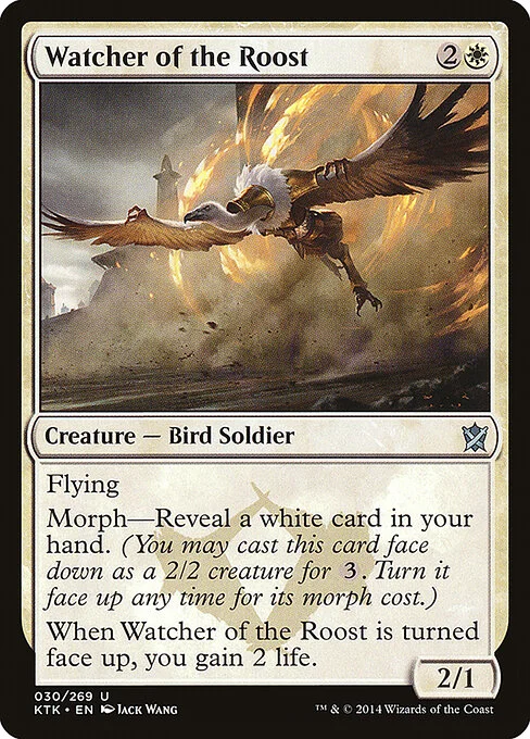 Watcher of the Roost, carta Magic di tipo Creature — Bird Soldier illustrata da Jack Wang