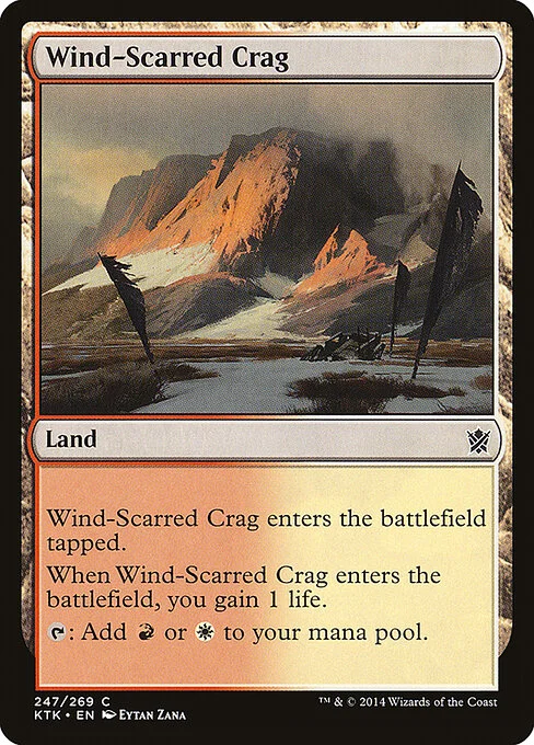 Wind-Scarred Crag, carta Magic di tipo Land illustrata da Eytan Zana