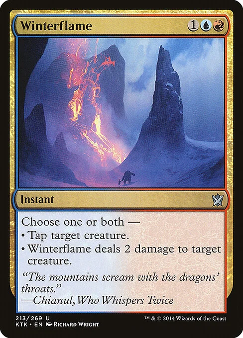 Winterflame, carta Magic di tipo Instant illustrata da Richard Wright