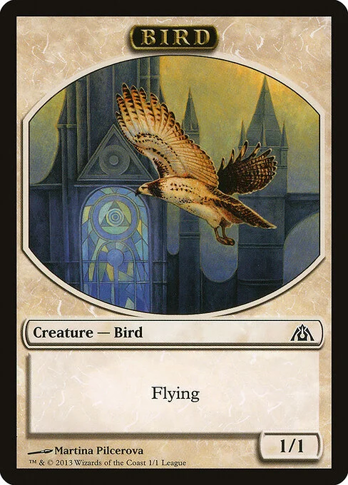 Bird, carta Magic di tipo Token Creature — Bird illustrata da Martina Pilcerova