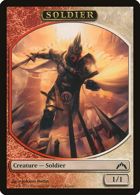 Soldier, carta Magic di tipo Token Creature — Soldier illustrata da Johann Bodin