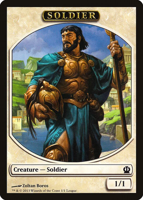 Soldier, carta Magic di tipo Token Creature — Soldier illustrata da Zoltan Boros