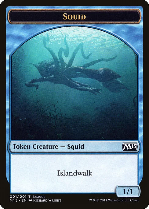 Squid, carta Magic di tipo Token Creature — Squid illustrata da Richard Wright