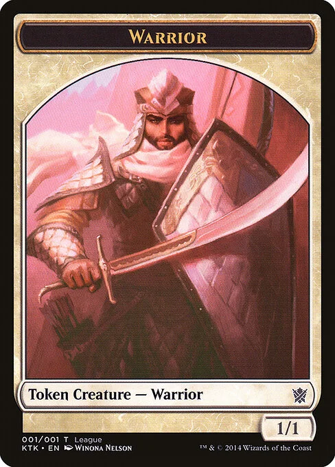 Warrior, carta Magic di tipo Token Creature — Warrior illustrata da Winona Nelson