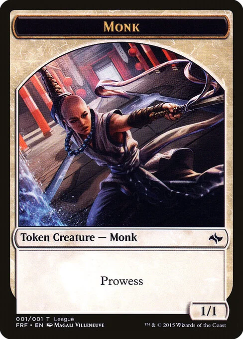 Monk, carta Magic di tipo Token Creature — Monk illustrata da Magali Villeneuve