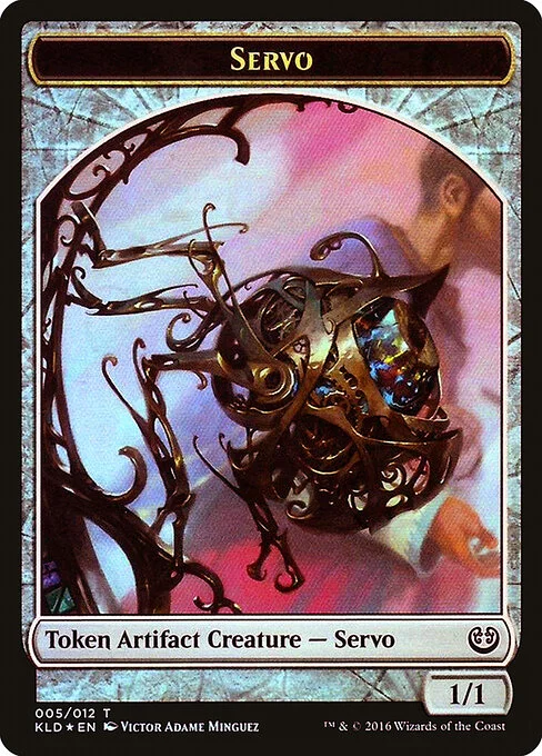 Servo // Thopter, carta Magic di tipo Token Artifact Creature — Servo // Token Artifact Creature — Thopter illustrata da Victor Adame Minguez & Richard Wright