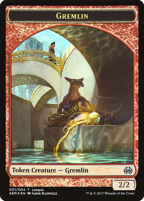 Gremlin // Energy Reserve, carta Magic di tipo Token Creature — Gremlin // Card illustrata da Jason Rainville & Liz Leo