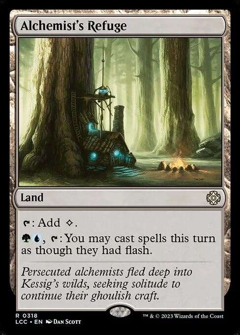 Alchemist's Refuge, carta Magic di tipo Land illustrata da Dan Murayama Scott