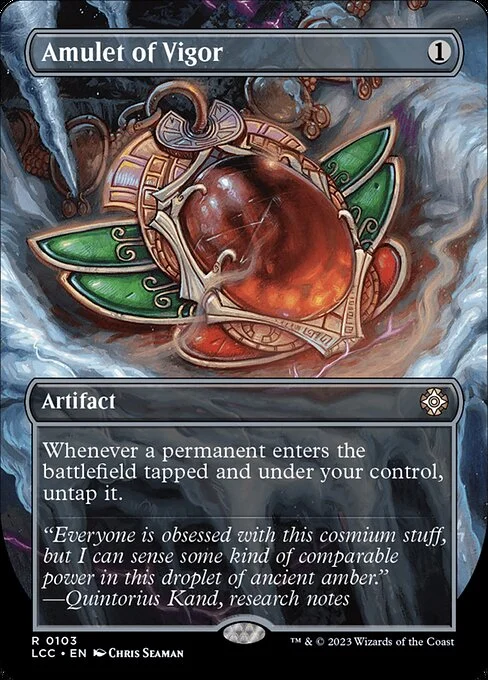 Amulet of Vigor, carta Magic di tipo Artifact illustrata da Chris Seaman
