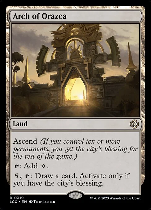 Arch of Orazca, carta Magic di tipo Land illustrata da Titus Lunter