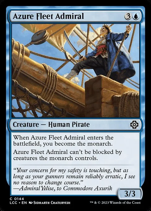 Azure Fleet Admiral, carta Magic di tipo Creature — Human Pirate illustrata da Sidharth Chaturvedi
